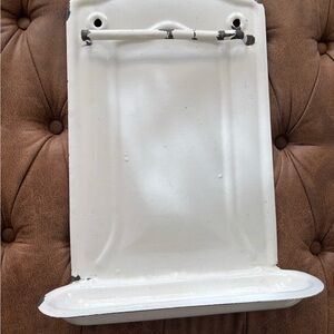 Vintage White Enamel Wall-Mounted utensil holder
